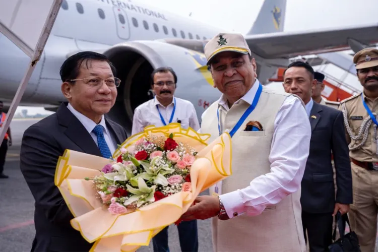 Myanmar's President U Min Aung Hlaing received by Governor of Bihar, Lt Gen Syed Ata Hasnain (Retd.)