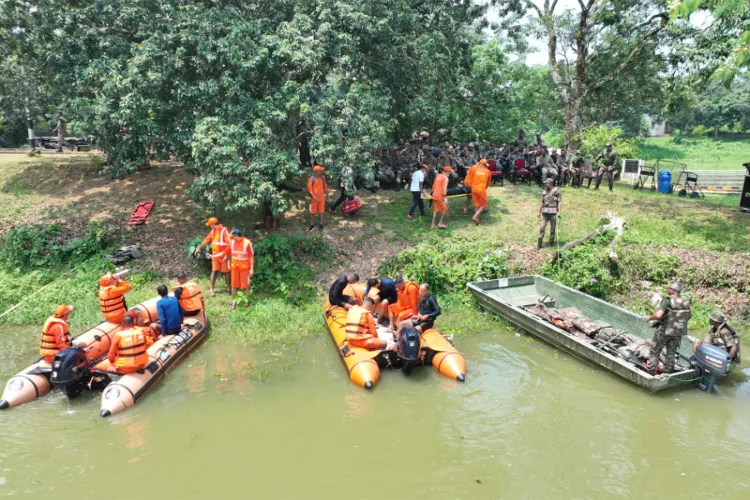 Visual from rescue Mock Drill in Agartala