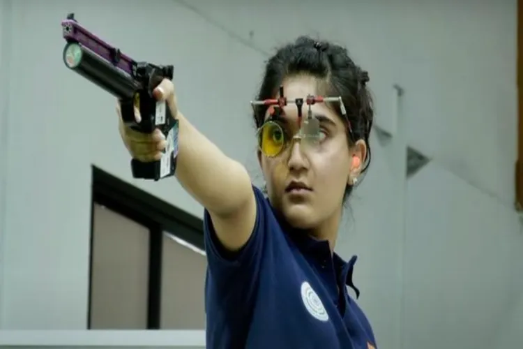 Indian pistol shooter Esha Singh 