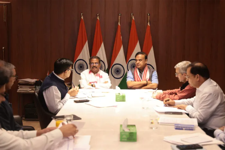 Assam CM Himanta Biswa Sarma and Union Education Minister Dharmendra Pradhan 
