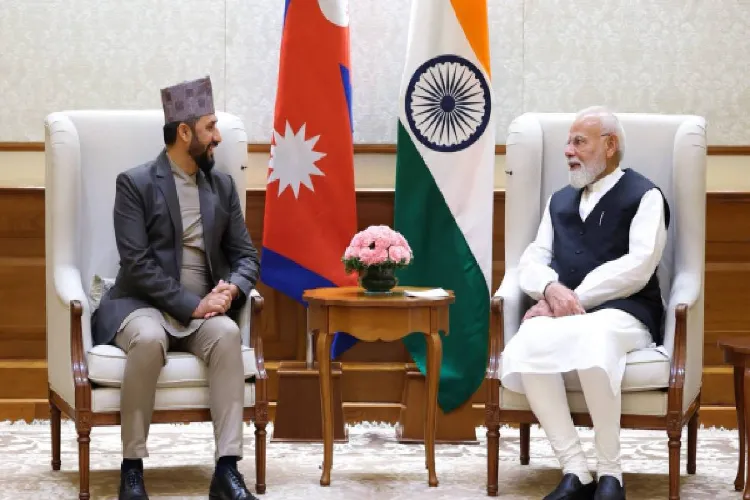  Nepal's Rastriya Swatantra Party, Rabi Lamichhane with Prime Minister Narendra Modi
