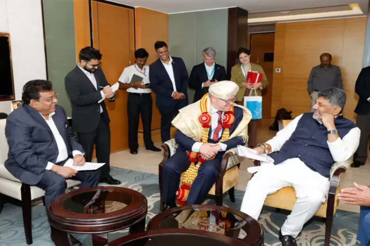 Karnataka's Chief Minister DK Shivakumar meets Minister-President of the German state Thuringia, Mario Voit, in Bengaluru