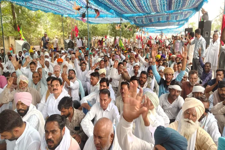 Farmers protesting against MSP wheat procurement in Jaipur