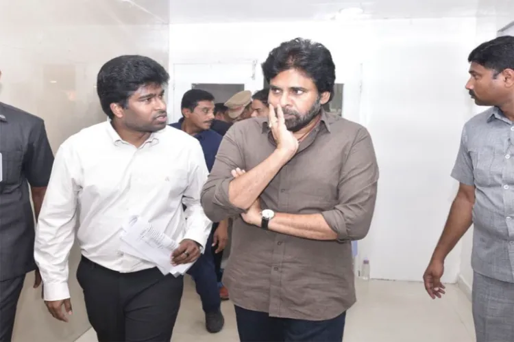 Andhra Pradesh Deputy CM Pawan Kalyan at the KIMS hospital