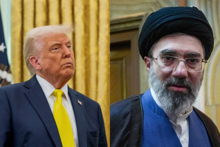 US President Donald Trump and Iran Supreme Leader Ayatollah Mojtaba Khamenei 