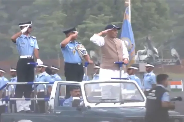 Defence Minister Rajnath Singh at the Air Force Academy