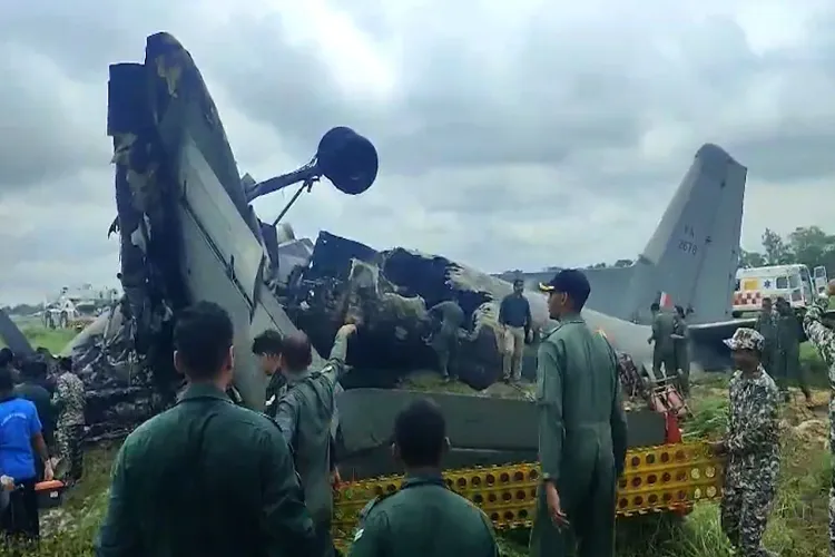 Indian Air Force aeroplane, AN-32 after crash