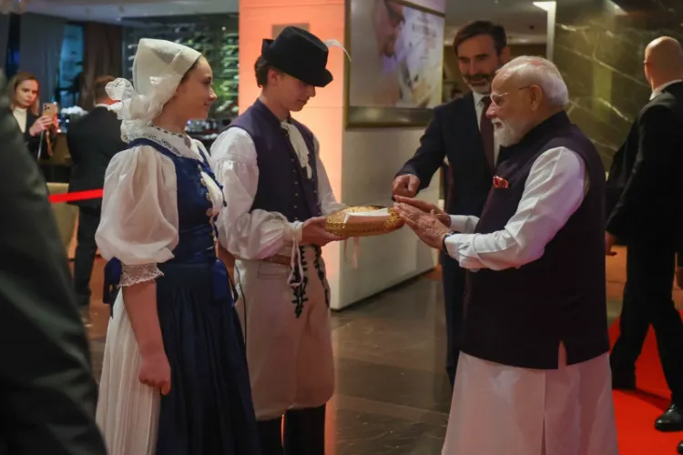 Prime Minsiter Narendra Modi receives traditional welcome in Slovakia