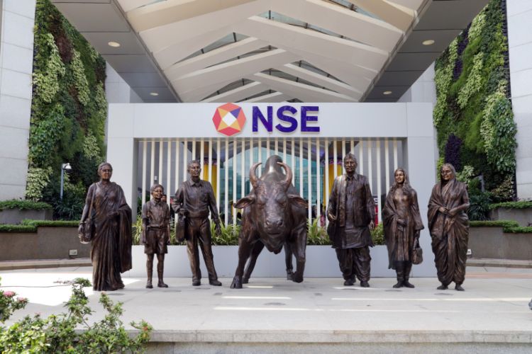 A view of the newly renovated NSE atrium bull 