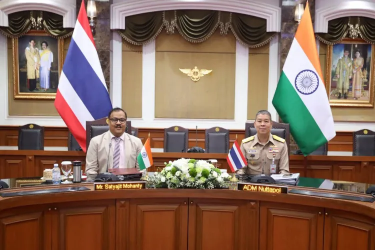 Mr. Satyajit Mohanty, Joint Secretary, Ministry of Defence of India, co-chaired the meeting with Admiral Nuttapol Diewvanich, Deputy Permanent Secretary for Defence of Thailand
