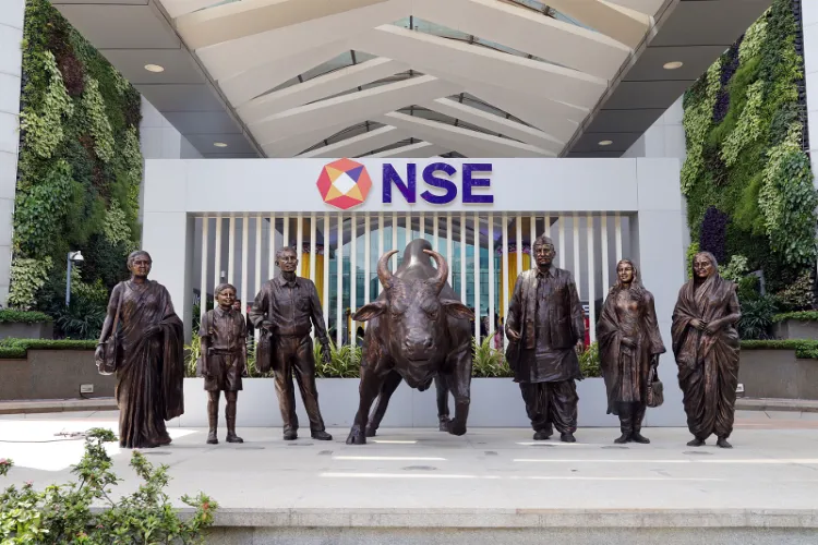 A view of the newly renovated NSE atrium bull