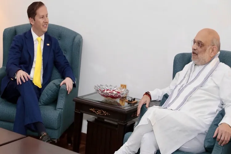Union Home Minister Amit Shah with US Ambassador to India, Sergio Gor