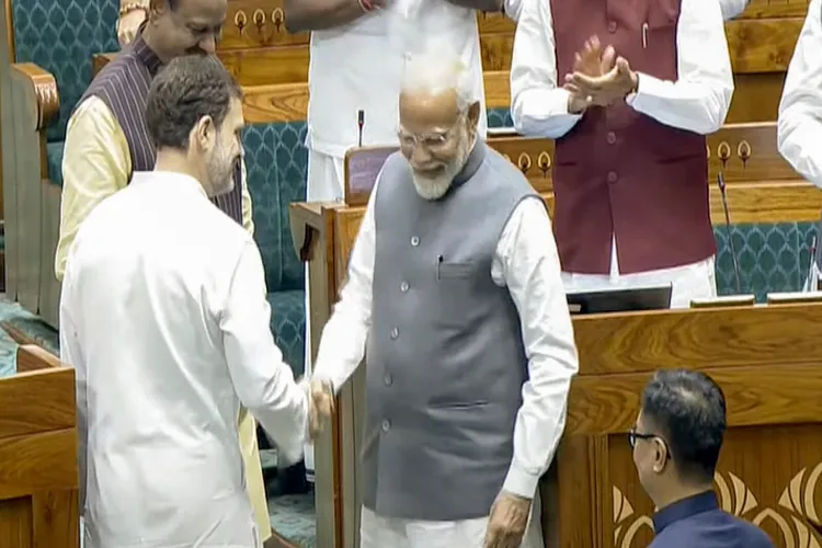Prime Minister Narendra Modi and LoP in Lok Sabha Rahul Gandhi