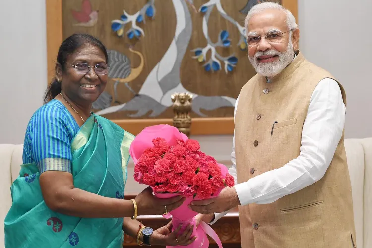 President Droupadi Murmu and Prime Minister Narendra Modi 
