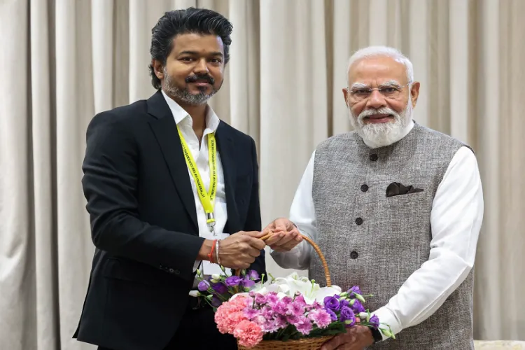 Prime Minister Narendra Modi and Tamil Nadu Chief Minister Vijay