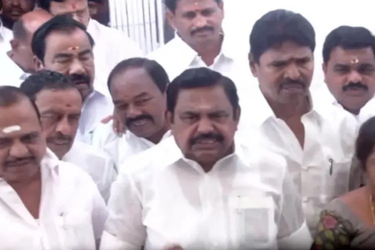 AIADMK general secretary Edappadi K Palaniswami along with party MLAs