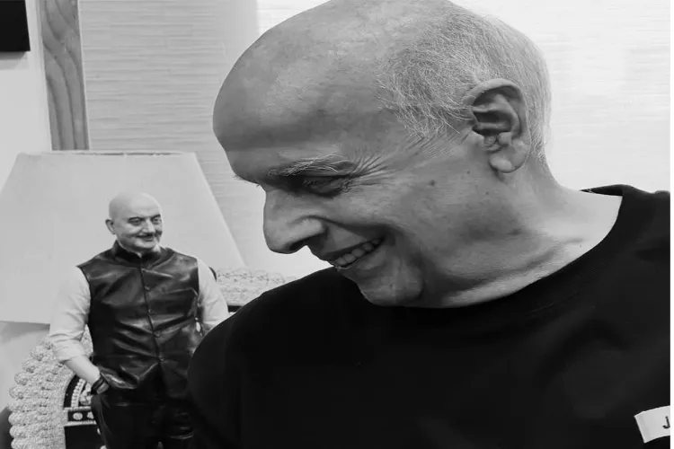 Filmmaker Mahesh Bhatt and Anupam Kher