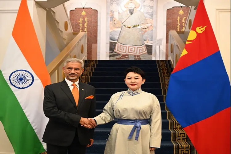 EAM Jaishankar with Mongolian counterpart FM Battsetseg Batmunkh 