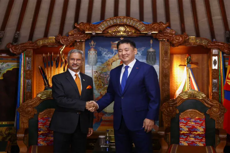 xternal Affairs Minister S Jaishankar with Mongolian President Khurelsukh Ukhnaa