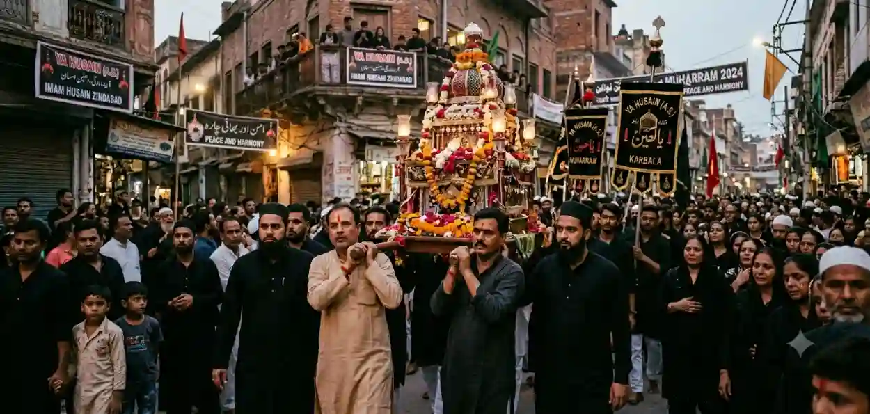 AI-generated image of non-Muslims participating in Muharram processions