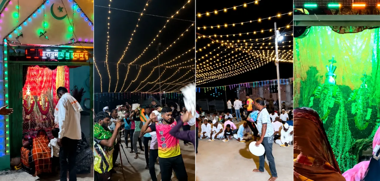 Scenes of Muharram in village Beradwadi (Bhusaniwadi), Maharashtra