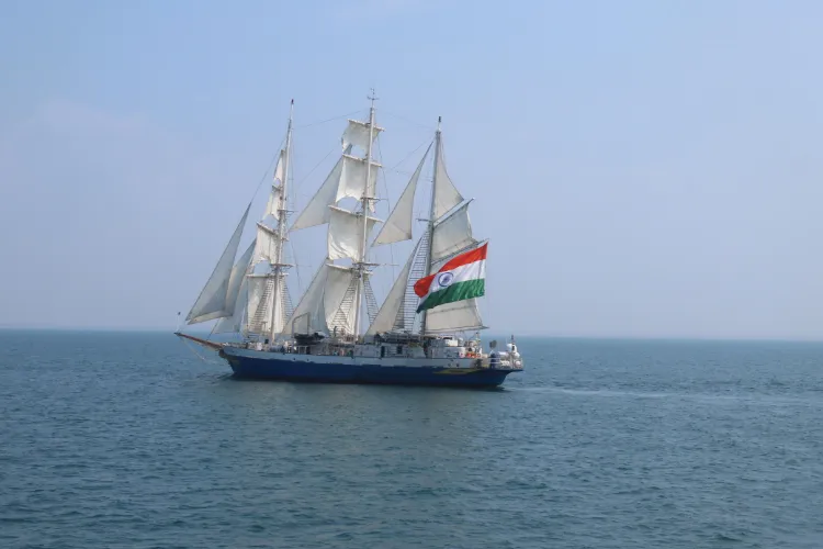 The Indian Navy's sail training ship INS Sudarshini 