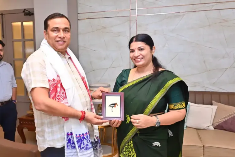 Assam Forest Minister Jayanta Mallabaruah with Dr Purnima Devi Barman