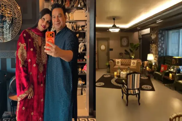 Filmmaker and choreographer Ahmed Khan with his wife