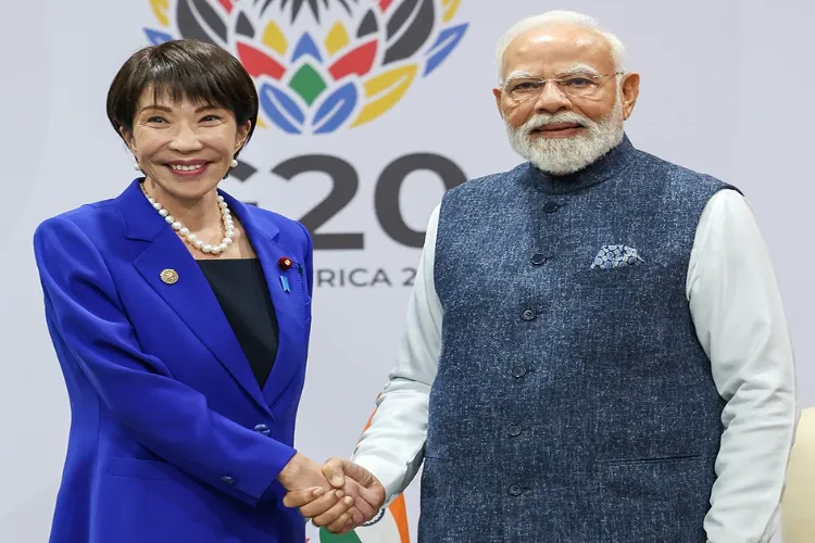 Prime Minister Narendra Modi with Japanese Prime Minister Sanae Takaichi