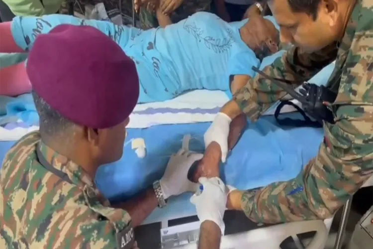 Indian Army rescued a 79-year-old woman