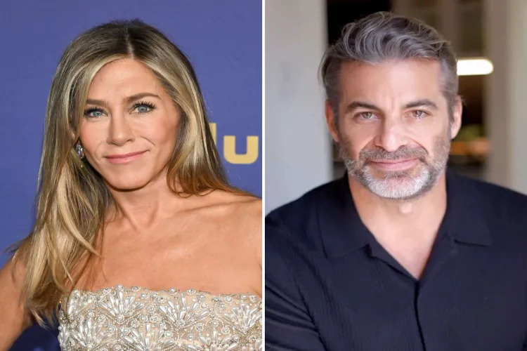 Actor Jennifer Aniston with boyfriend Jim Curtis