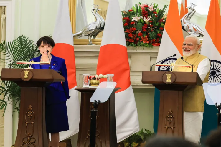 Japanese Prime Minister Sanae Takaichi and Prime Minister Narendra Modi