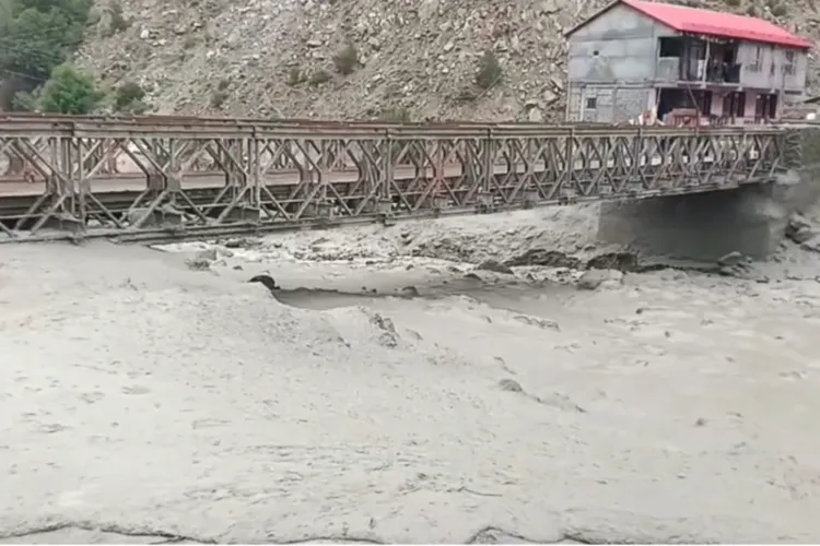 Visual of flash floods in Kinnaur 