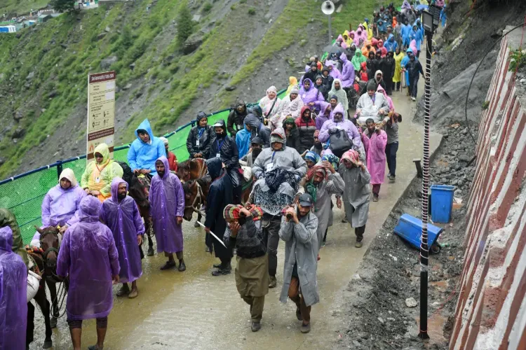 Pilgrims on the way to Amarnath shrine