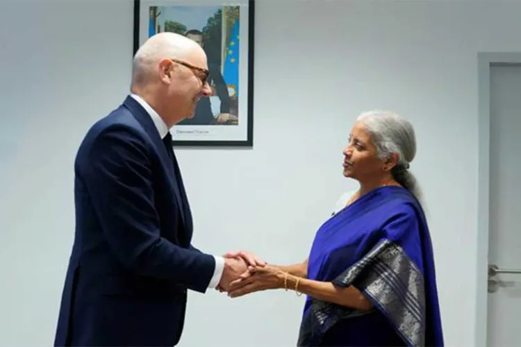 Union Minister for Finance & Corporate Affairs, Nirmala SitharamanNirmala Sitharaman and Roland Lescure