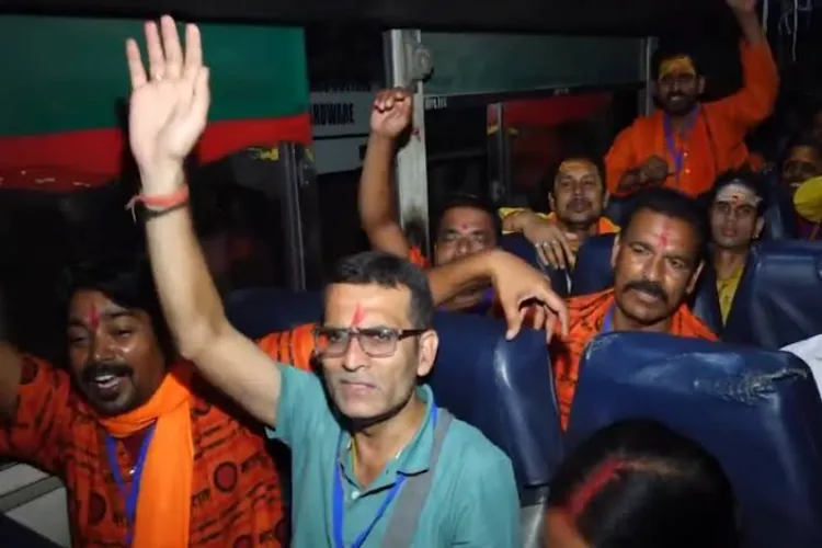 The third batch of 4,812 pilgrims left Bhagwati Nagar base camp