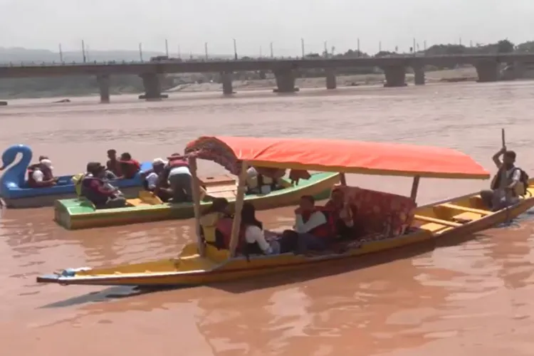 Boating facility at the Jammu Tawi Riverfront