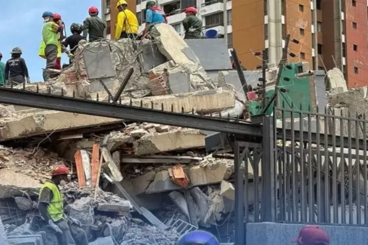 Aftermath of earthquake in Venezuela