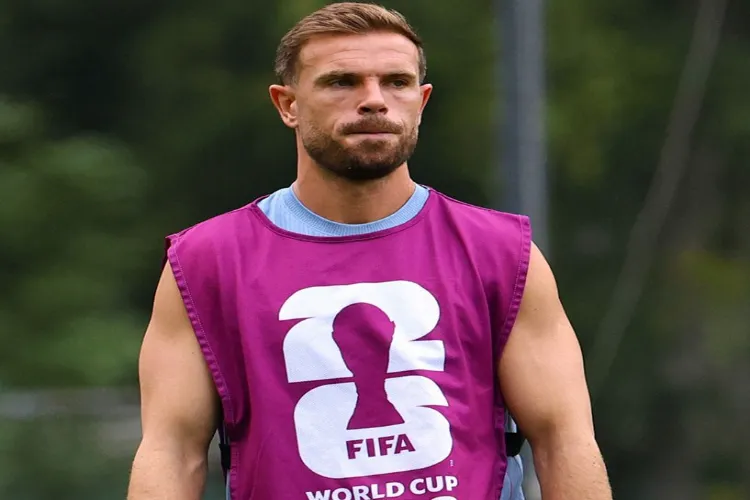 England's Jordan Henderson during training 