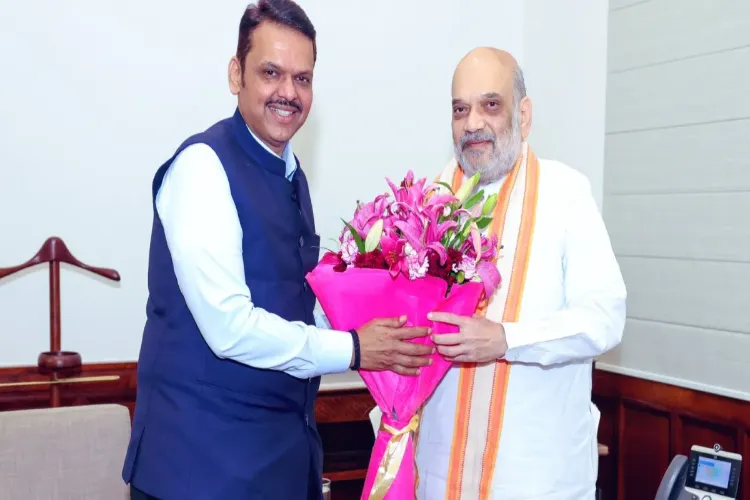 Union Home Minister Amit Shah with Maharashtra Chief Minister Devendra Fadnavis 