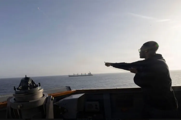 U.S. Navy warships patrol in West Asia