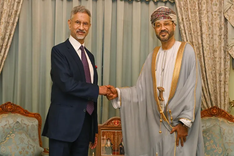 External Affairs Minister S Jaishankar with Foreign Minister Sayyid Badr Albusaidi
