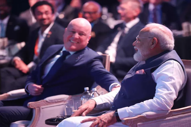 Prime Minister Narendra Modi and New Zealand Prime Minister Christopher Luxon 