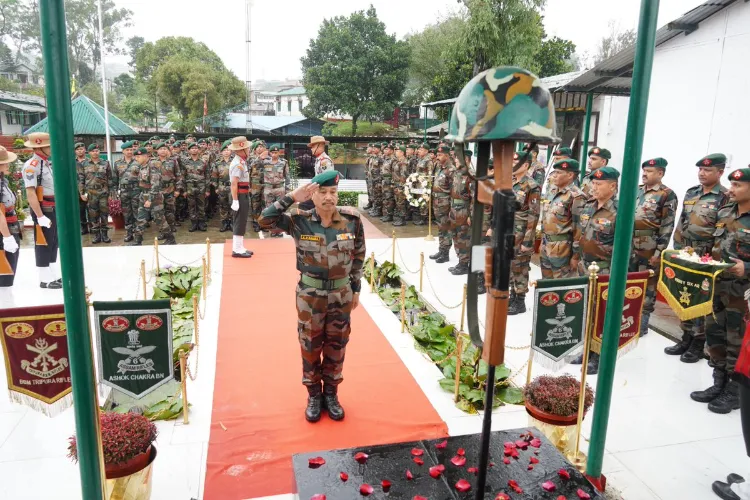 Assam Rifles organised a solemn wreath-laying ceremony at Radhanagar Battalion 