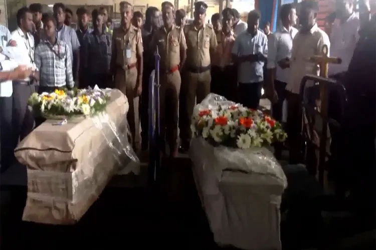 Mortal remains of two residents of Tamil Nadu arrive in Chennai