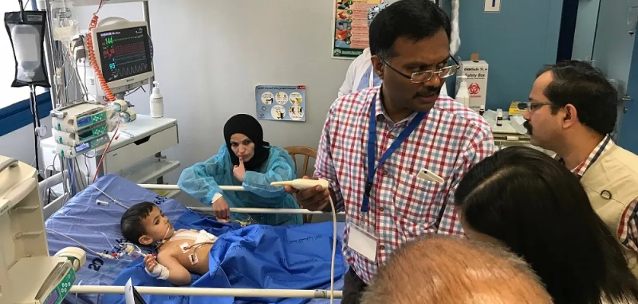 Doctors from Fortis Malar treat children with heart disease in a Surgical Mission in Palestine (Courtesy: Fortis Hospitals)