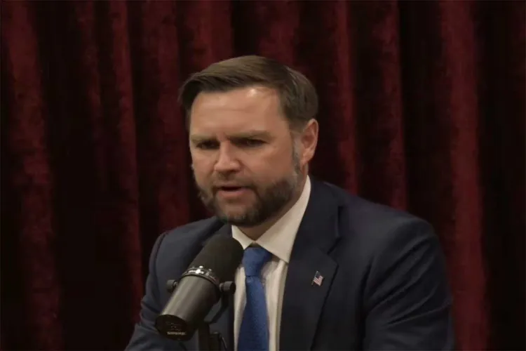 US Vice President JD Vance speaking in an interview with podcaster Joe Rogan 