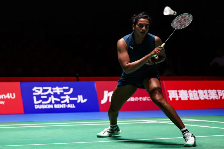 PV Sindhu in action 