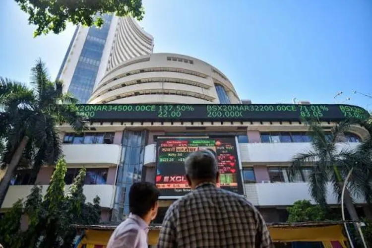 Stock markets surge on buying in blue chips Sensex jumps points