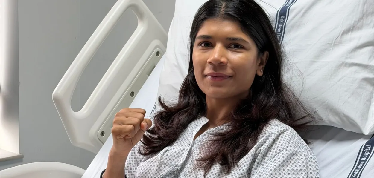 Nikhat Zareen from her hospital bed (X )